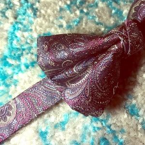 Ted Baker paisley bow tie new purple blue